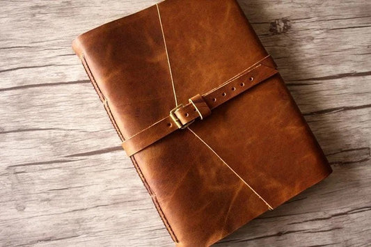 Custom Rustic Leather Photo Albums